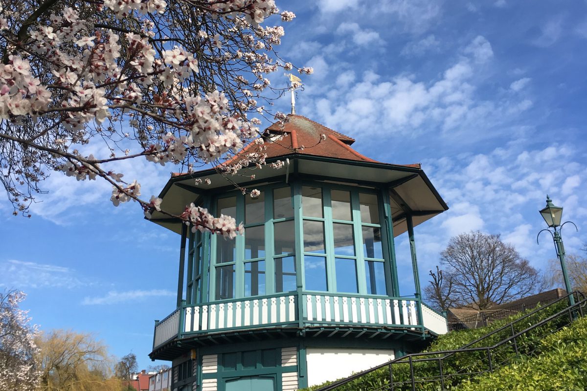 A bandstand in spring