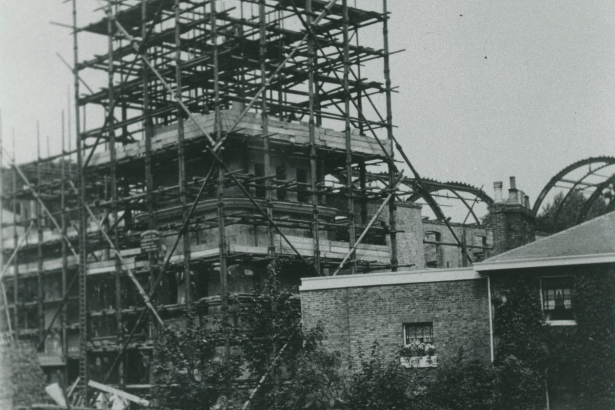 Horniman building under construction