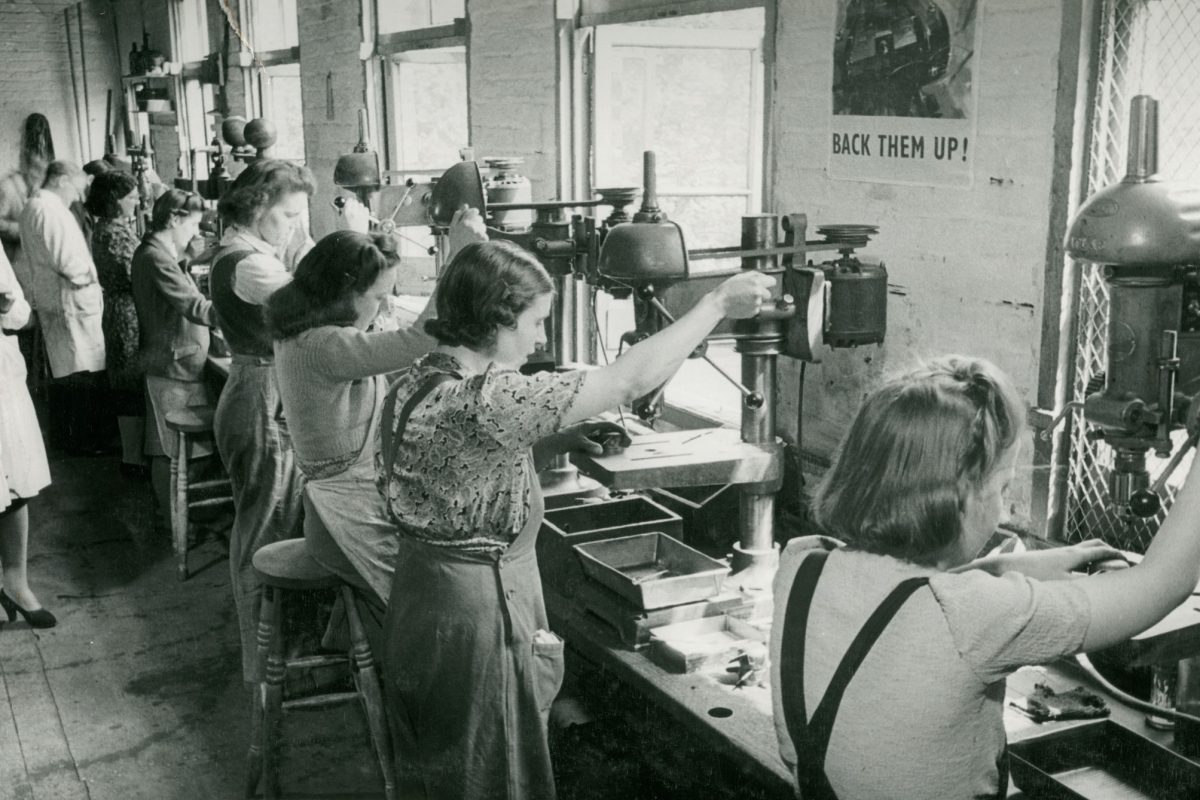 Women working on machines