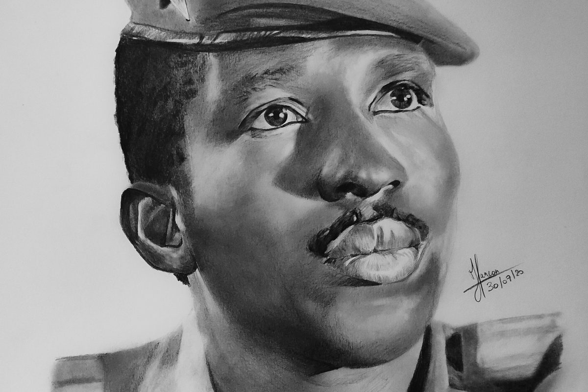 A drawing of Thomas Sankara