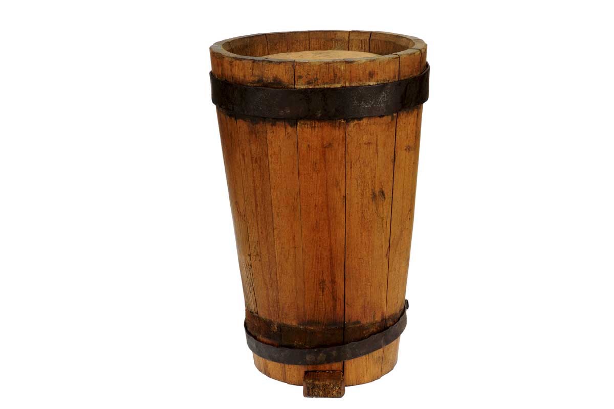 Image shows a wooden vat