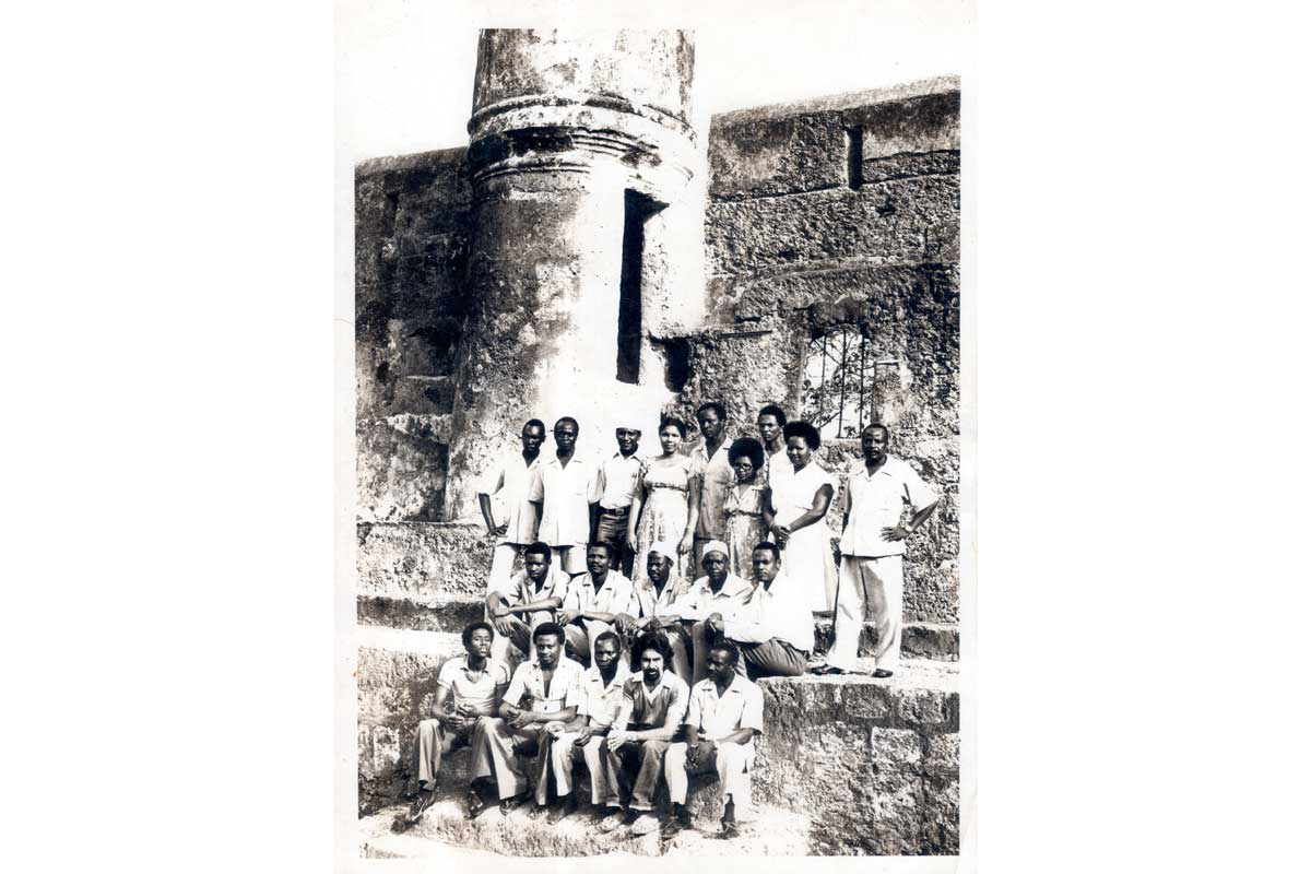 Excavation team at Fort Jesus in the 1970s.